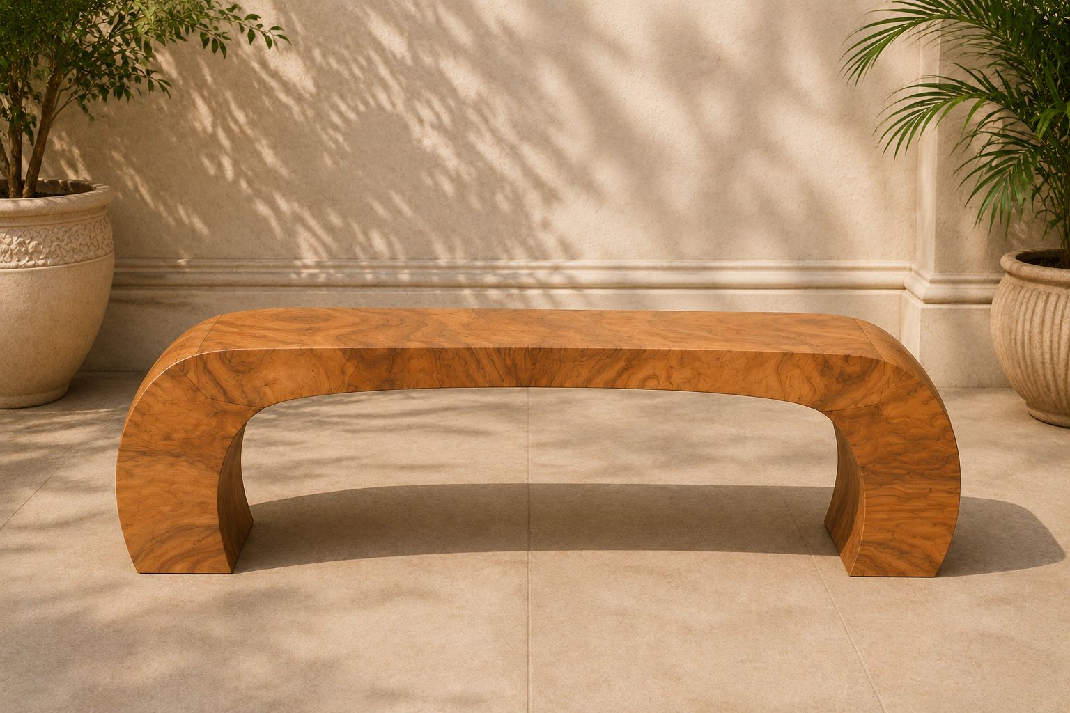 Rainbow sandstone bench